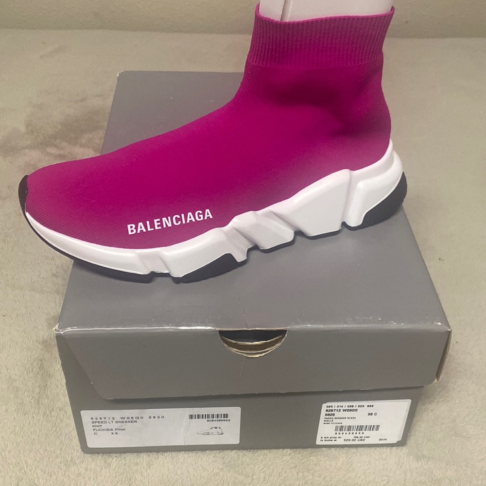 Speed LT Sneaker knit Fuchsia pink shoes